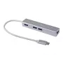Equip 133481 hub USB-C de 3 puertos USB 3.0 con adaptador Gigabit, USB 3.2 Gen 1, USB Type-A