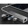 Equip 133481 hub USB-C de 3 puertos USB 3.0 con adaptador Gigabit, USB 3.2 Gen 1, USB Type-A