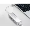 Equip 133481 hub USB-C de 3 puertos USB 3.0 con adaptador Gigabit, USB 3.2 Gen 1, USB Type-A
