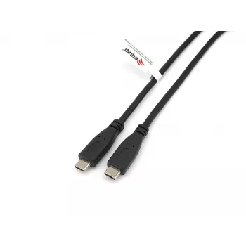 Equip USB 2.0 Type-C a C, M/M, 2,0 m, 2 m, USB C, USB C, USB 2.0, 0,48 Gbit/s, negro
