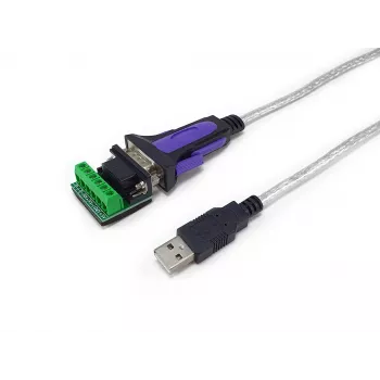 Cable adaptador Equip USB-A a serie RS-422/485 DB9, gris, 1,5 m, USB Type-A, DB-9, conector macho, conector macho
