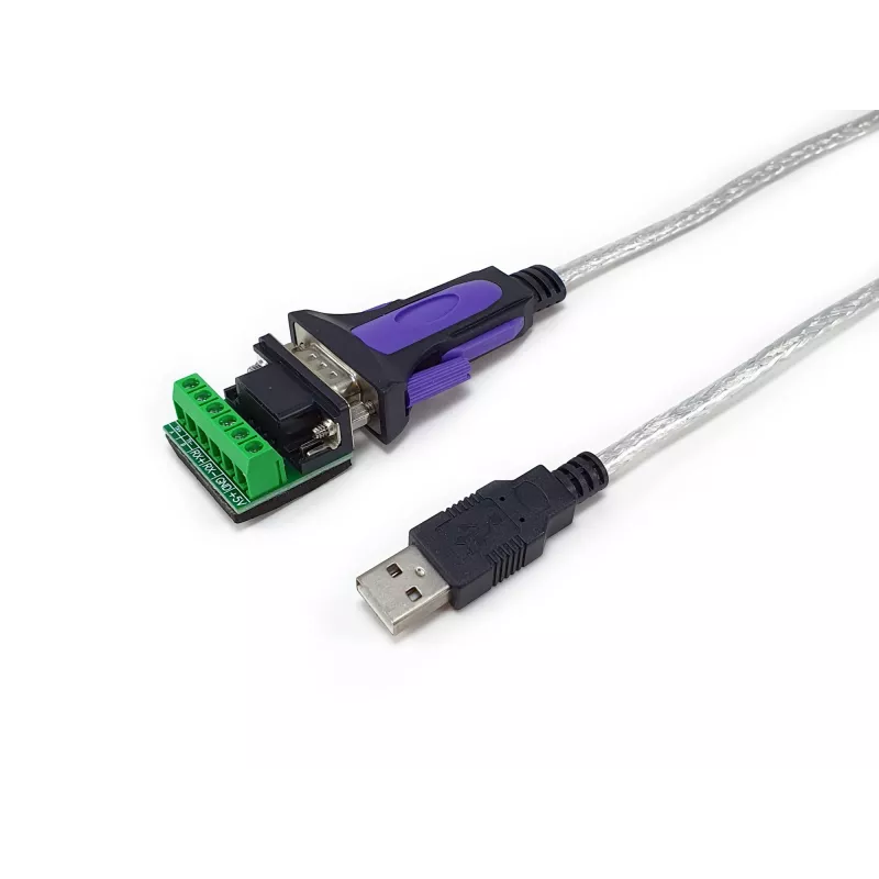 Cable adaptador Equip USB-A a serie RS-422/485 DB9, gris, 1,5 m, USB Type-A, DB-9, conector macho, conector macho