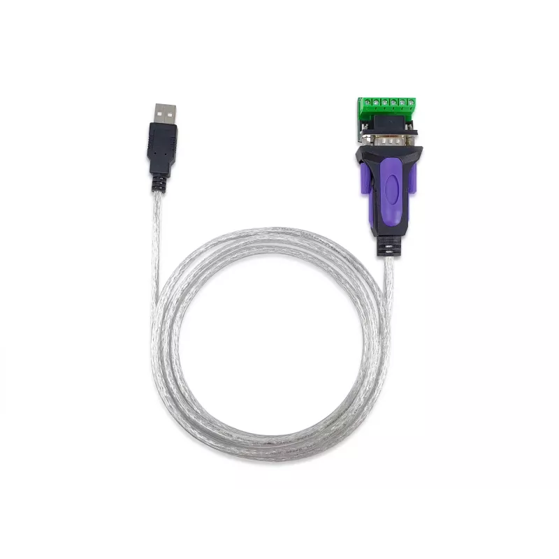Cable adaptador Equip USB-A a serie RS-422/485 DB9, gris, 1,5 m, USB Type-A, DB-9, conector macho, conector macho