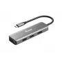 Adaptador Equip USB-C a HDMI/DisplayPort/VGA/USB, USB Type-C, salida HDMI, salida DisplayPort, salida VGA (D-Sub), 3840 x 2160 píxeles