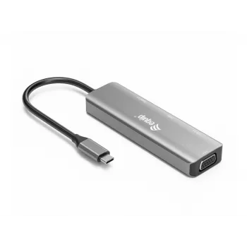 Adaptador Equip USB-C a HDMI/DisplayPort/VGA/USB, USB Type-C, salida HDMI, salida DisplayPort, salida VGA (D-Sub), 3840 x 2160 píxeles