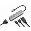 Adaptador Equip USB-C a HDMI/DisplayPort/VGA/USB, USB Type-C, salida HDMI, salida DisplayPort, salida VGA (D-Sub), 3840 x 2160 píxeles