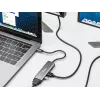 Adaptador Equip USB-C a HDMI/DisplayPort/VGA/USB, USB Type-C, salida HDMI, salida DisplayPort, salida VGA (D-Sub), 3840 x 2160 píxeles