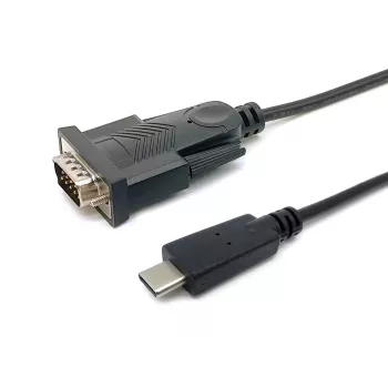 Cable Equip USB-C a serie DB9 M/M 1,5 m negro