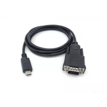Cable Equip USB-C a serie DB9 M/M 1,5 m negro