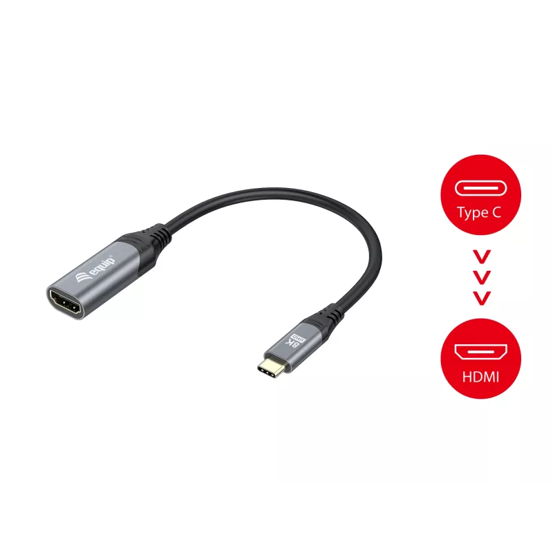 Adaptador Equip USB-C a HDMI 2.1 8K 30Hz 0,15 m
