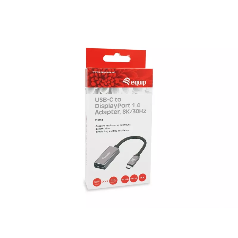 Adaptador Equip USB-C a DisplayPort 1.4 8K 30Hz 0,15 m