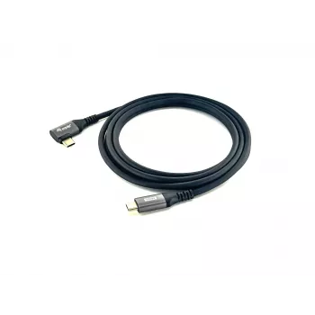Cable Equip USB 2.0 C a C en ángulo de 90°, M/M, 1,0 m, 100 W con chipset Emark