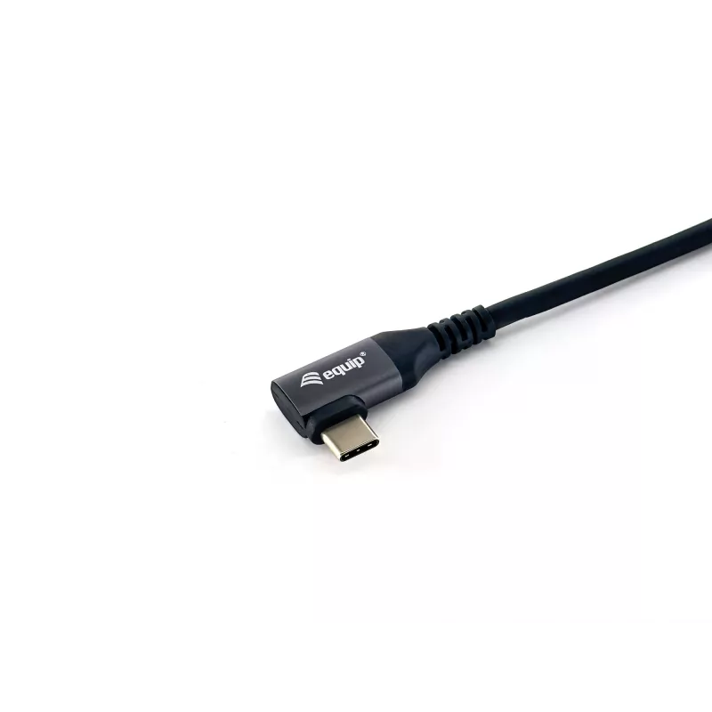 Cable Equip USB 2.0 C a C en ángulo de 90°, M/M, 3,0 m, 100 W con chipset Emark
