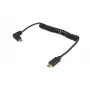 Cable en espiral Equip USB 2.0 C a C en ángulo de 90° M/M 1 m negro