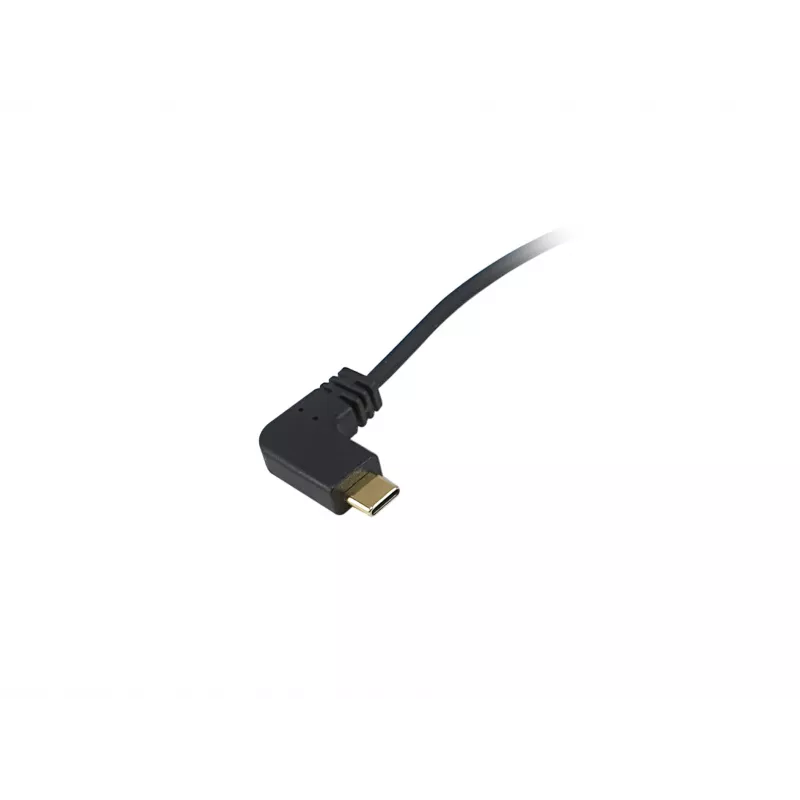 Cable en espiral Equip USB 2.0 C a C en ángulo de 90° M/M 1 m negro