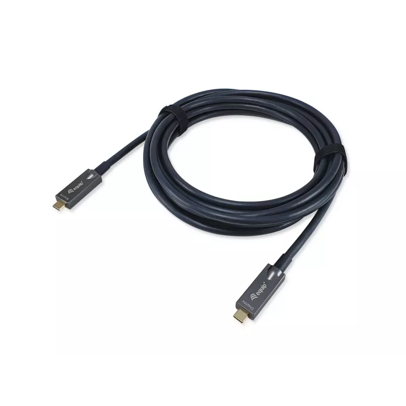 Cable óptico activo Equip USB-C a C, 10 m, 4K/60Hz, vídeo+datos+PD