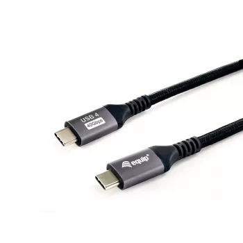 Cable Equip USB 4 Gen 3 C a C, M/M, 2,0 m, PD3.1 240 W, 8K/60 Hz, 40 Gbit/s, negro