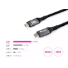 Cable Equip USB 4 Gen 3 C a C, M/M, 2,0 m, PD3.1 240 W, 8K/60 Hz, 40 Gbit/s, negro
