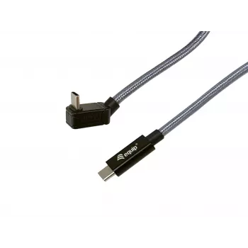 Cable Equip USB 3.2 Gen 2x2 C a C con conector en U, 1,0 m, negro, M/M, PD240W, 4K/60Hz, 20 Gbps