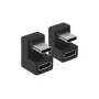 Adaptador USB-C en ángulo U Equip 133476 10Gbps PD 100W pack de 2