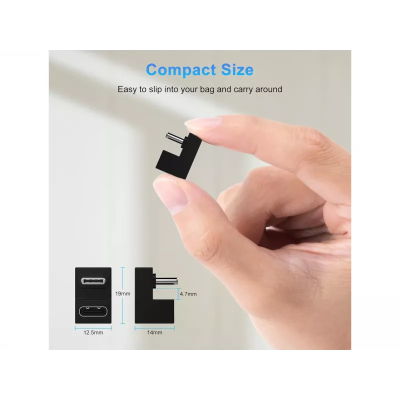 Adaptador USB-C en ángulo U Equip 133476 10Gbps PD 100W pack de 2