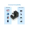 Adaptador USB-C en ángulo U Equip 133476 10Gbps PD 100W pack de 2