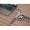 Adaptador multifunción 8 en 1 USB-C Equip, con cable, USB Type-C, 100 W, 1000 Mbit/s, 1000BASE-T, IEEE 802.3ab