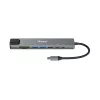 Adaptador multifunción 8 en 1 USB-C Equip, con cable, USB Type-C, 100 W, 1000 Mbit/s, 1000BASE-T, IEEE 802.3ab