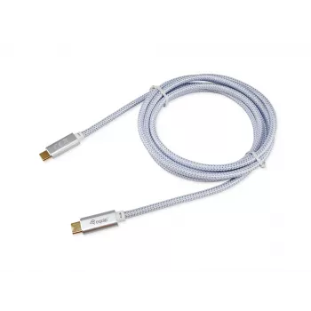 Cable USB-C a USB-C EQUIP 3,0 m — USB 3.2 Gen 2, 10 Gbps, PD 100 W, 4K/60 Hz, blanco