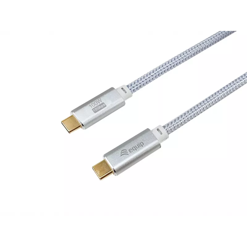 Cable USB-C a USB-C EQUIP 3,0 m — USB 3.2 Gen 2, 10 Gbps, PD 100 W, 4K/60 Hz, blanco