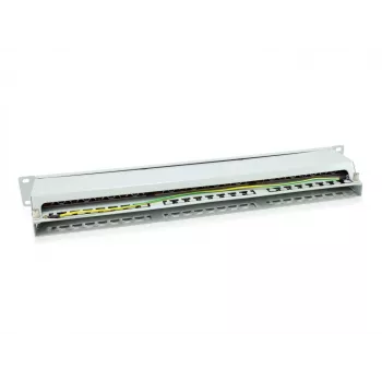 Panel de parcheo Cat.6 apantallado de 48 puertos Equip, gris claro