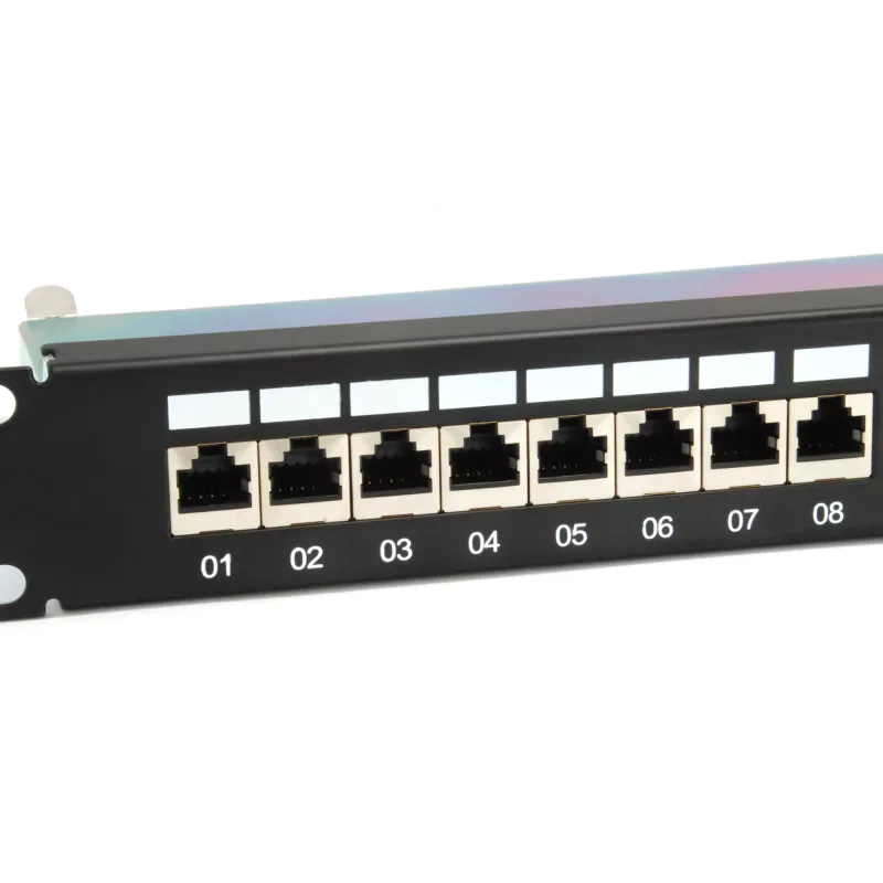 Panel de parcheo Cat.6A apantallado de 24 puertos Equip