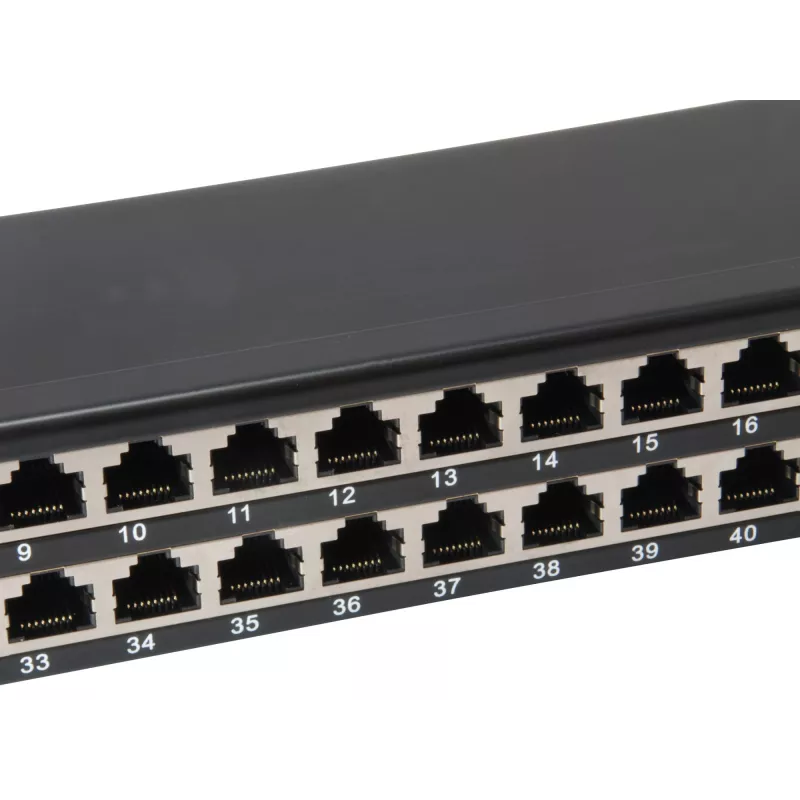Equip Patch Panel 48 puertos Cat.6 apantallado, negro