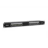 Equip Patch Panel 16 puertos Cat.6 apantallado, negro, 10/100/1000Base-T(X), Gigabit Ethernet, 1000 Mbit/s, RJ-45, Cat6, montaje en rack