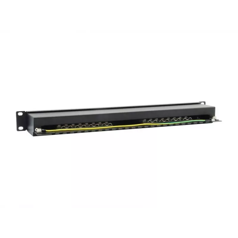 Equip Patch Panel 16 puertos Cat.6 apantallado, negro, 10/100/1000Base-T(X), Gigabit Ethernet, 1000 Mbit/s, RJ-45, Cat6, montaje en rack