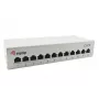 Equip Patch Panel de sobremesa 12 puertos Cat.6, gris claro, 10/100/1000Base-T(X), Gigabit Ethernet, 1000 Mbit/s, RJ-45, Cat6, 1U