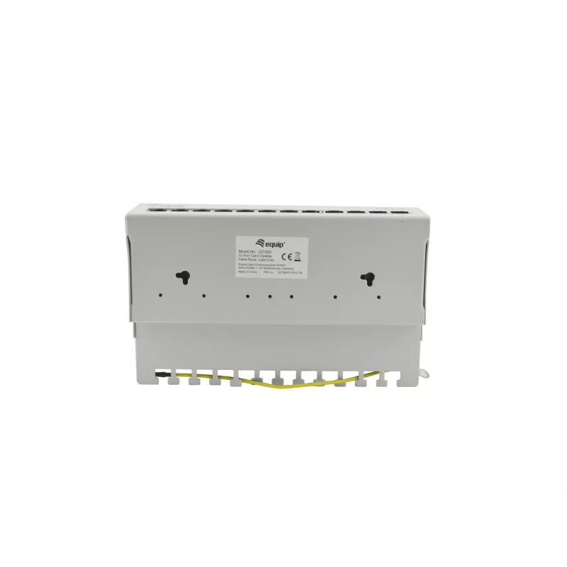 Equip Patch Panel de sobremesa 12 puertos Cat.6, gris claro, 10/100/1000Base-T(X), Gigabit Ethernet, 1000 Mbit/s, RJ-45, Cat6, 1U