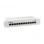Equip Patch Panel 12 puertos Cat.6 apantallado, gris claro, Gigabit Ethernet, 1000 Mbit/s, RJ-45, Cat6, Cat6e, 1U, gris