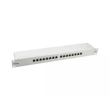 Equip 327316 Premium Patch Panel 16 puertos Cat.5e apantallado, gris claro
