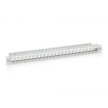 Equip Patch Panel Keystone 24 puertos Cat.6 apantallado, gris claro