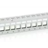 Equip Patch Panel Keystone 24 puertos Cat.6 apantallado, gris claro