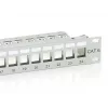 Equip Patch Panel Keystone 24 puertos Cat.6 apantallado, gris claro