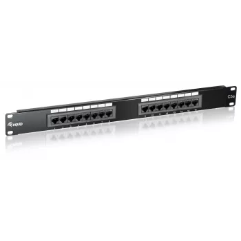 Equip Patch Panel 16 puertos Cat.5e no apantallado, negro