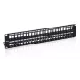 Equip Patch Panel Keystone 48 puertos Cat.6 apantallado, negro