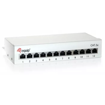 Equip Patch Panel de sobremesa 12 puertos Cat.6, gris claro