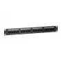 Equip Patch Panel 24 puertos Cat.5e no apantallado, negro, Cat5e, montaje en rack, 1U, negro, RoHS, CE