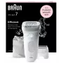 Depiladora BRAUN Silk-épil 7 7-041 — depiladora inalámbrica en húmedo y en seco con MicroGrip, masaje, afeitadora y recortador de bikini, gris/blanco