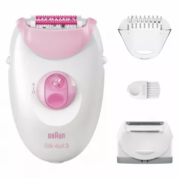 Depiladora Braun Silk-épil 3 3-031 20 pinzas rosa blanco