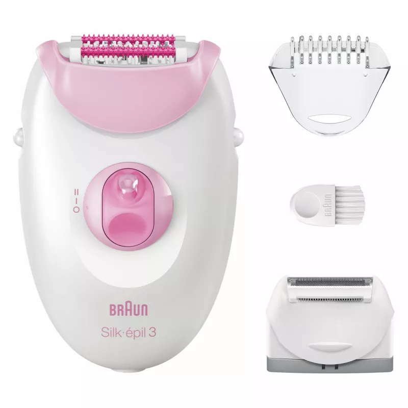 Depiladora Braun Silk-épil 3 3-031 20 pinzas rosa blanco