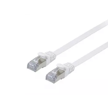 Cable de red Equip Cat.6A U/FTP plano, 3,0 m, blanco, 3 m, Cat6a, U/FTP (STP), RJ-45, RJ-45, blanco